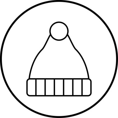 Yılbaşı şapkası simgesinin vektör illüstrasyonu