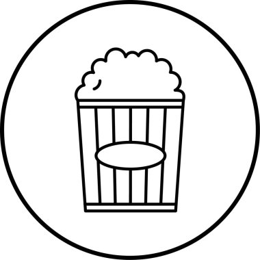 Patlamış mısır. Web simgesi basit illüstrasyon