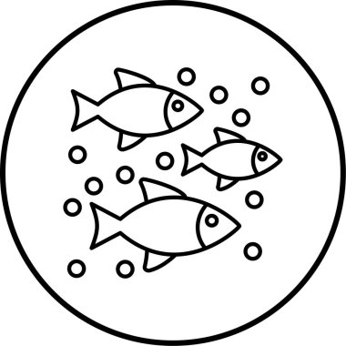 Balık. Web simgesi basit illüstrasyon