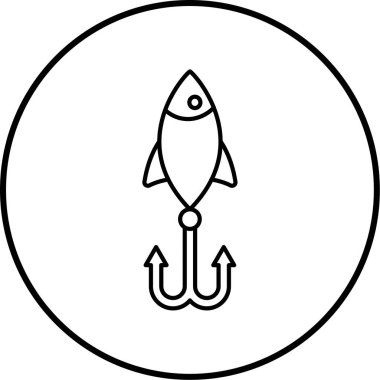 Kişisel ve ticari kullanım için balıkçılık vektörü simgesi