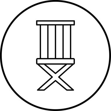 Modern sandalye simgesinin vektör illüstrasyonu