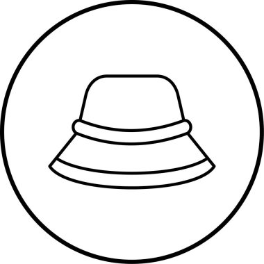 Şapka simgesinin vektör illüstrasyonu