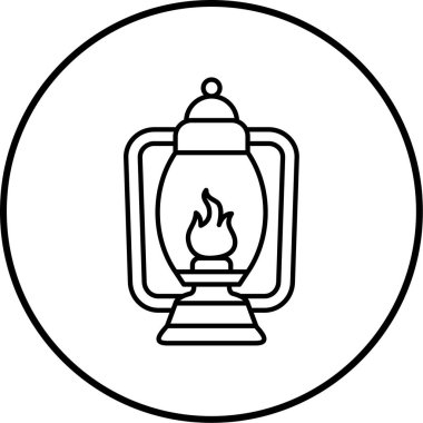 kamp lambası vektör simgesi