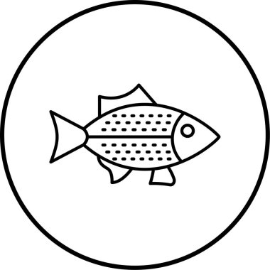 Balık. Web simgesi basit illüstrasyon