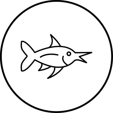 Balık. Web simgesi basit illüstrasyon