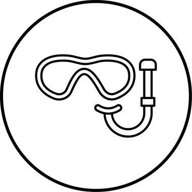 Bir scuba simgesinin vektör çizimi