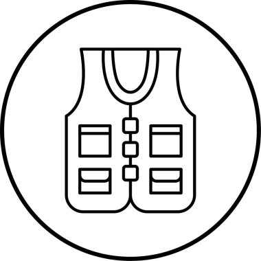 Yelek simgesinin vektör illüstrasyonu