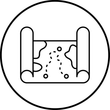 harita simgesinin vektör illüstrasyonu