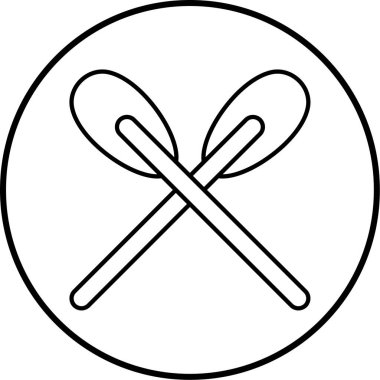 Paddles simgesinin vektör illüstrasyonu