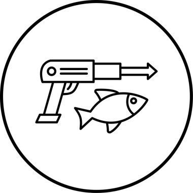 Balık. Web simgesi basit illüstrasyon