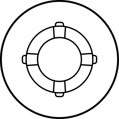 Bir çember simgesinin vektör illüstrasyonu
