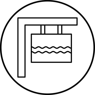 Bir havaalanı simgesinin vektör illüstrasyonu