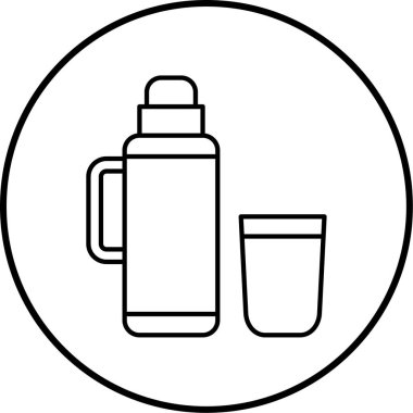 Bir fincan simgesi, vektör çizimi