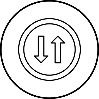 Vektör illüstrasyonu, yol işareti simgesi