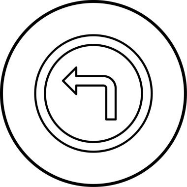 Vektör illüstrasyonu, yol işareti simgesi