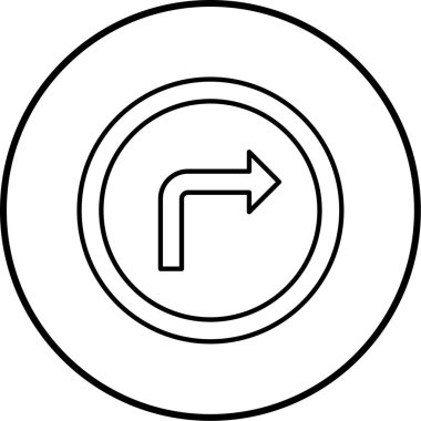 Yol simgesi, vektör illüstrasyonu   