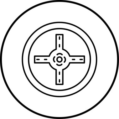 Yol simgesi, vektör illüstrasyonu