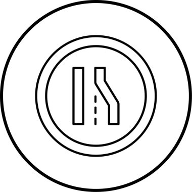 Yol simgesi, vektör illüstrasyonu  