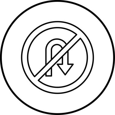 Vektör illüstrasyonu, yol işareti simgesi