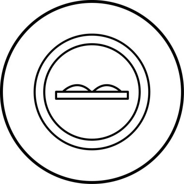 Yol simgesi, vektör illüstrasyonu   