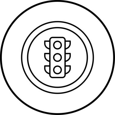 Trafik ışıkları simgesi, vektör çizimi