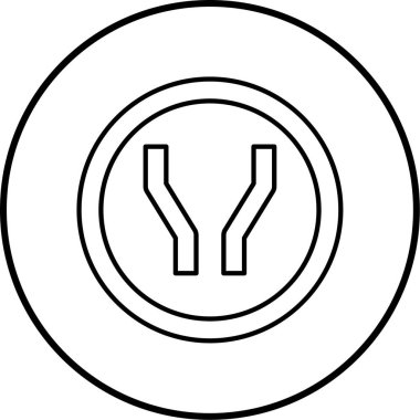 Bir yol simgesinin vektör illüstrasyonu