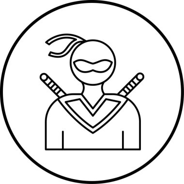 Kasklı bir kadının vektör çizimi