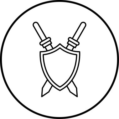 Kalkan. Web simgesi basit illüstrasyon