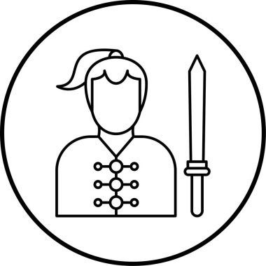 Kılıçlı bir adamın vektör çizimi