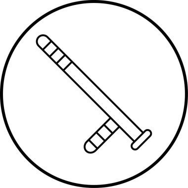 beysbol sopası simgesi, vektör illüstrasyonu