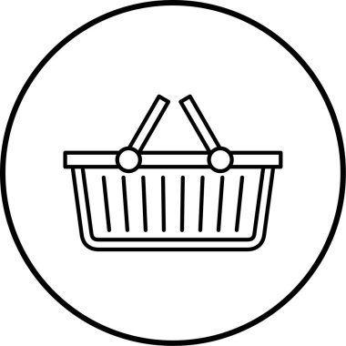 Alışveriş arabası simgesi, vektör illüstrasyonu