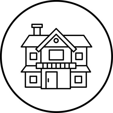 Bir ev simgesinin vektör illüstrasyonu