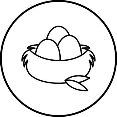 Yumurtalar. Web simgesi basit illüstrasyon