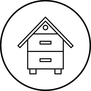 Bir ev simgesinin vektör illüstrasyonu