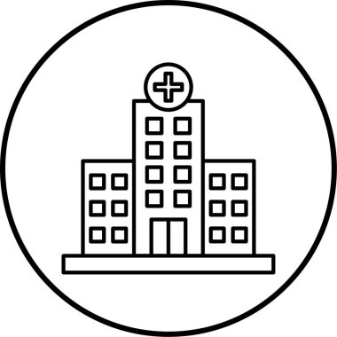 Hastane. Web simgesi basit tasarım