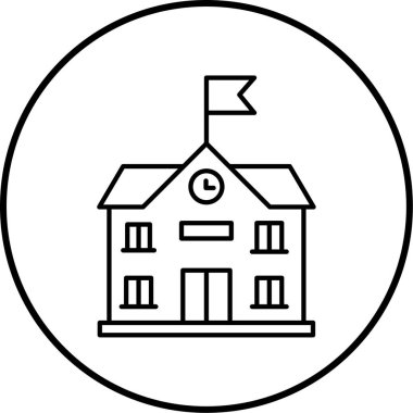 Bir ev simgesinin vektör illüstrasyonu