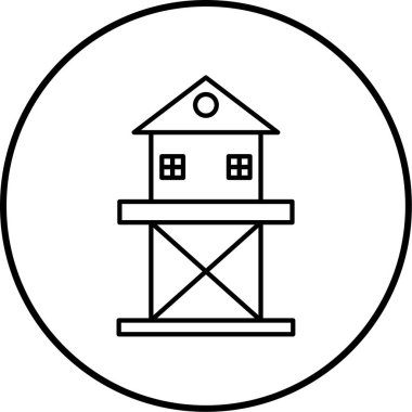 Bir ev simgesinin vektör illüstrasyonu