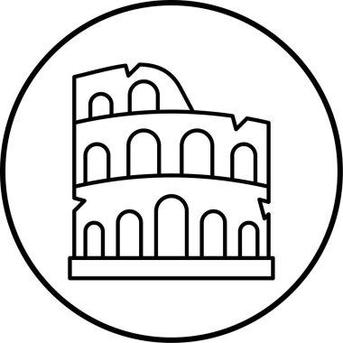 Bir bina simgesinin vektör illüstrasyonu