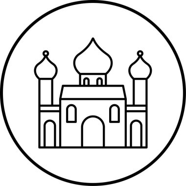 Cami. Web simgesi basit illüstrasyon