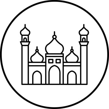 Cami. Web simgesi basit illüstrasyon