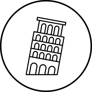 pisa. Web simgesi basit illüstrasyon