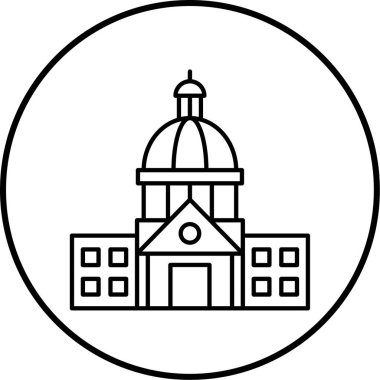 Üniversite binası. Web simgesi