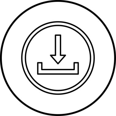 İndirme simgesinin vektör illüstrasyonu