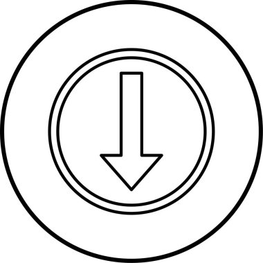 İndirme simgesinin vektör illüstrasyonu