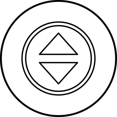 Bir düğme simgesinin vektör illüstrasyonu 