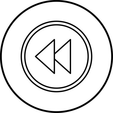 Hızlı ileri sarma simgesinin vektör illüstrasyonu