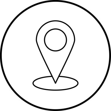 konum. Web simgesi basit illüstrasyon