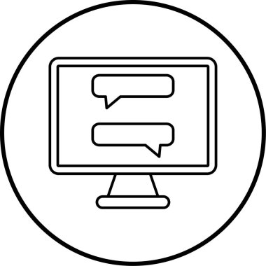 chat modern simgesinin vektör illüstrasyonu