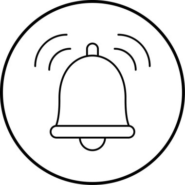 Güzel çan simgesinin vektör çizimi