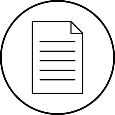 Belge simgesinin vektör illüstrasyonu